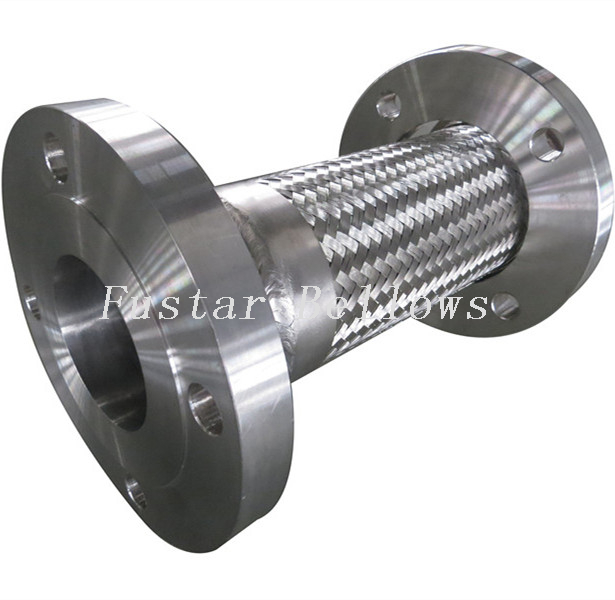 SS321 DN50 高颈法兰焊接金属软管